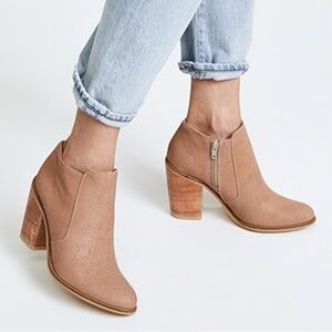 Kaanas Oaxaca Stacked Tan Caramel Bootie Shoe Boot 36